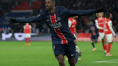 Hattrick Ousmane Dembele Bawa PSG Telan Brest 5-2