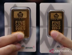 Harga Emas Antam Melonjak Jadi Rp1,692 Juta Per Gram