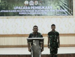 Kasrem 042/GAPU Buka Latihan Kader Pelatih Pencak Silat Militer Tahun 2025