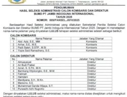 Ini Peserta yang Lolos Seleksi Tahap Awal Calon Komisaris dan Direktur BUMD PT JII