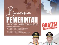 Pemprov Kembali Luncurkan Beasiswa Pro-Jambi Cerdas senilai 7,7 Milyar Rupiah, Jangkau Mahasiswa Tidak Mampu dan Berprestasi