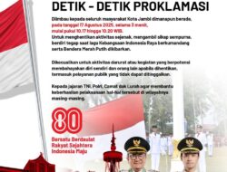Pemkot Jambi Ajak Warga Sikap Sempurna Selama 3 Menit di Puncak HUT RI KE-80